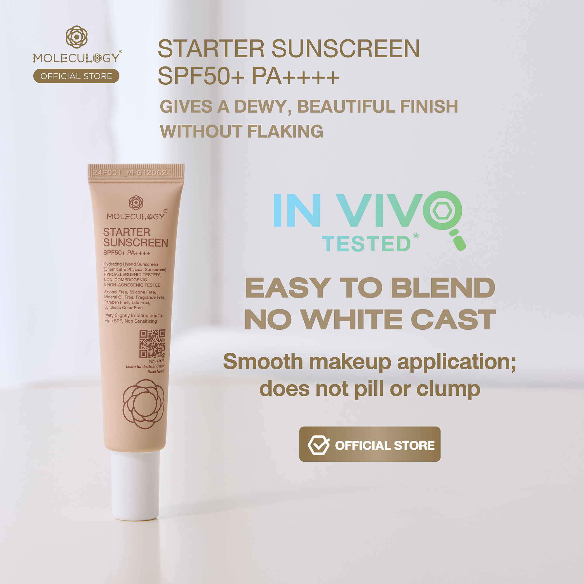 Moleculogy Starter Sunscreen SPF50+ PA++++ (30g)