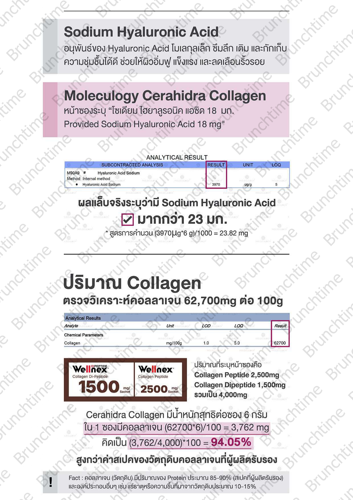 Moleculogy CeraHidra Collagen (โมเลกุลโลจี้ เซราไฮดร้า คอลลาเจน) 15 ซอง - ผลการทดสอบ (2)